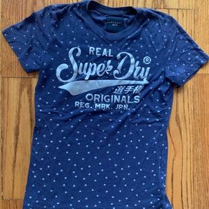 blue superdry t-shirt